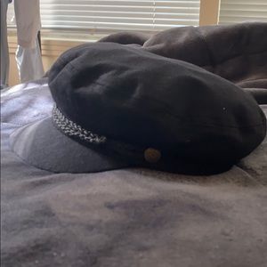 Brixton fiddler cap, captains hat, black